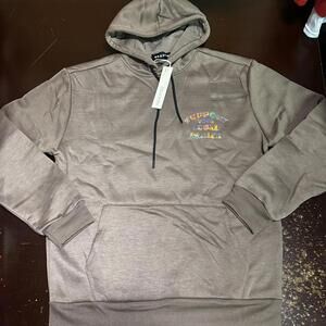 Reason, clothing, support your local dealer hologram brown  hoodie, L or XL